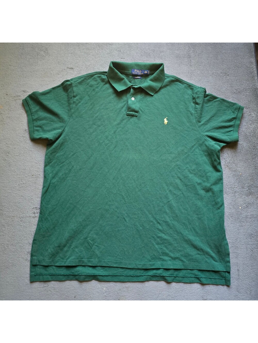 Polo Ralph Lauren Mens XXL Green Short Sleeve Pique Polo Shirt